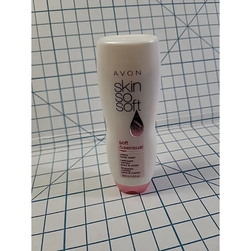 Avon  SKIN SO SOFT  Soft & sensual + Argan creamy body wash 11.8 fl. oz. NOS NIP